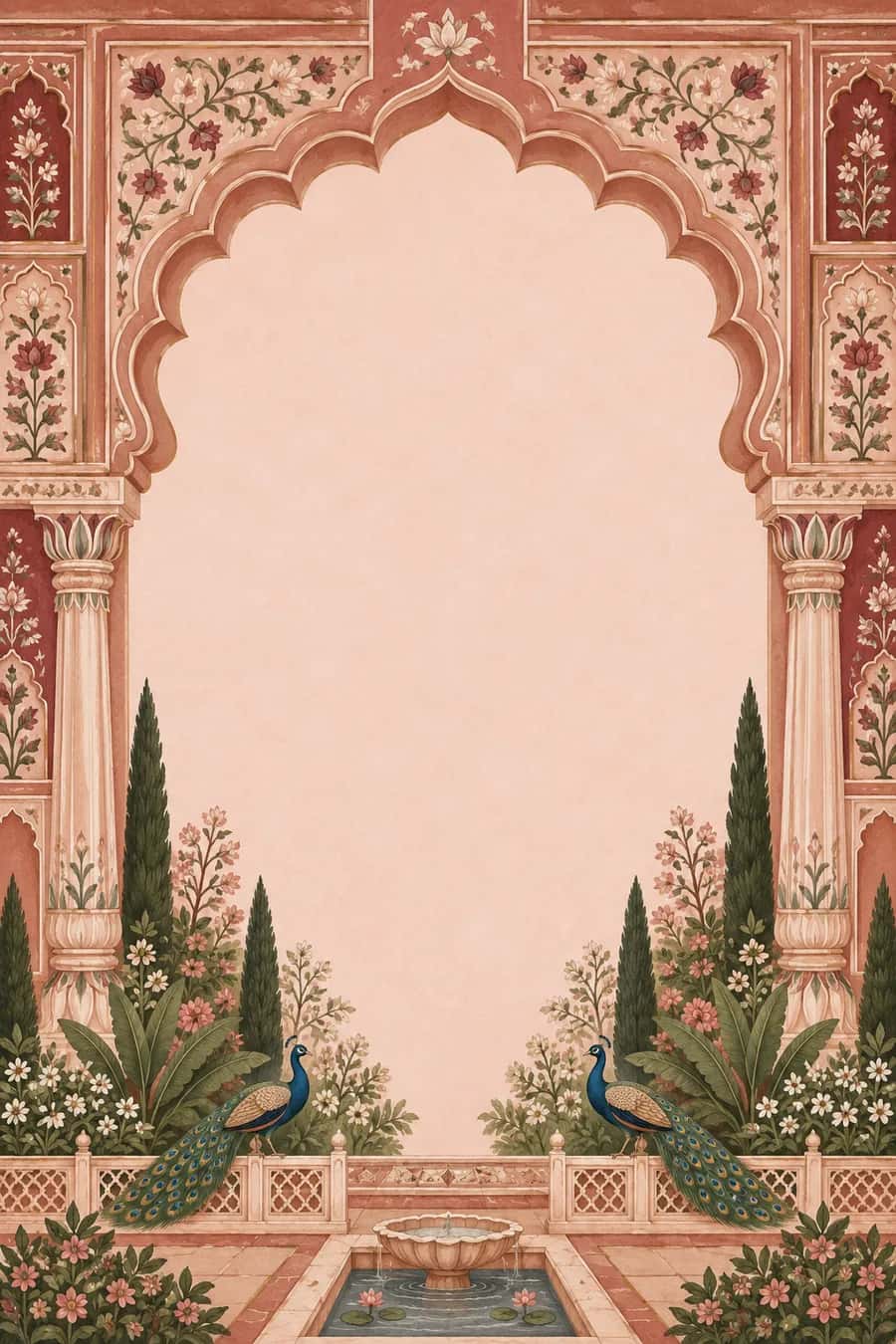 Gulabi Aangan sample invitation artwork